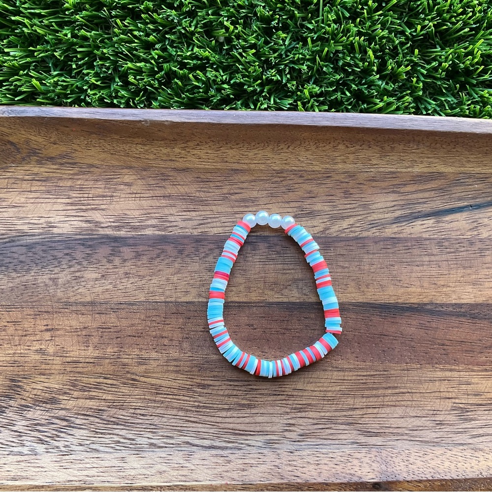 Cute Pearl 4th of July bracelet
